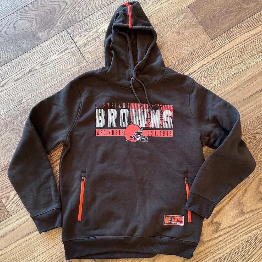 NFL Cleveland Browns Black & Orange Hoodie Sweatshirt